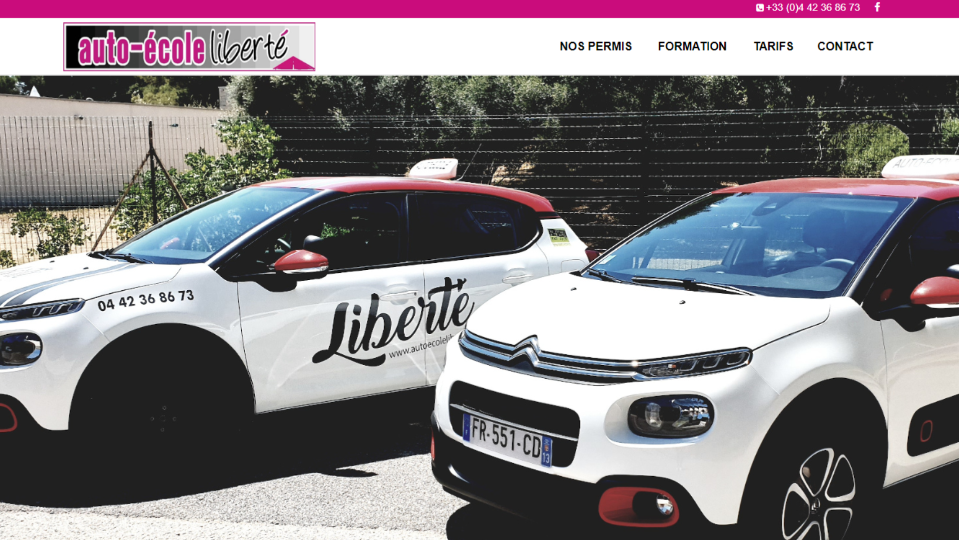 Réalisation Site Web & Web Marketing Bexter : Auto-École Liberté
