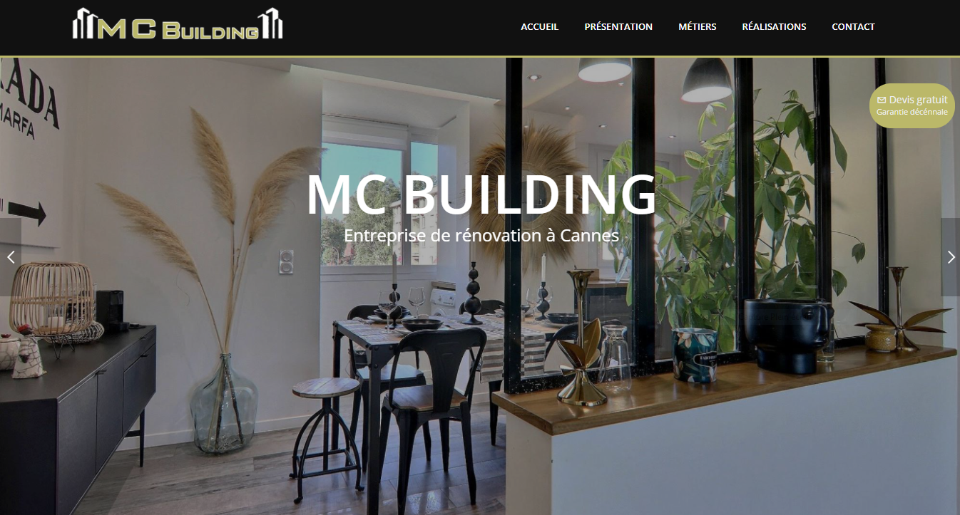 creation site web, agence digitale, conception web, client bexter, agencement, rénovation, bâtiment