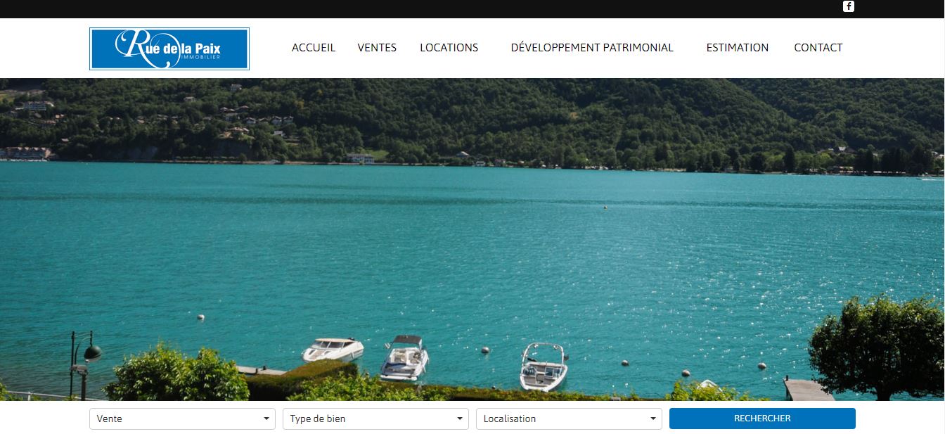 Creation site immobilier - rue de la paix immobilier