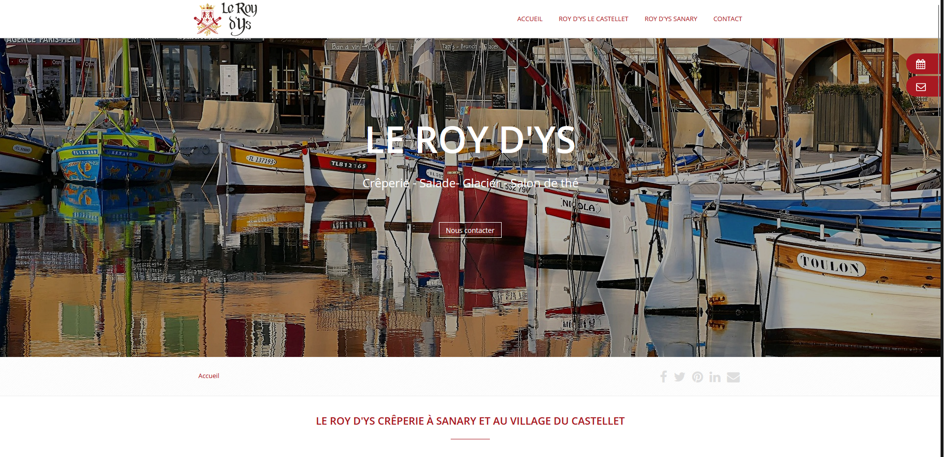 Création site internet Toulon Prime Roy d'Ys