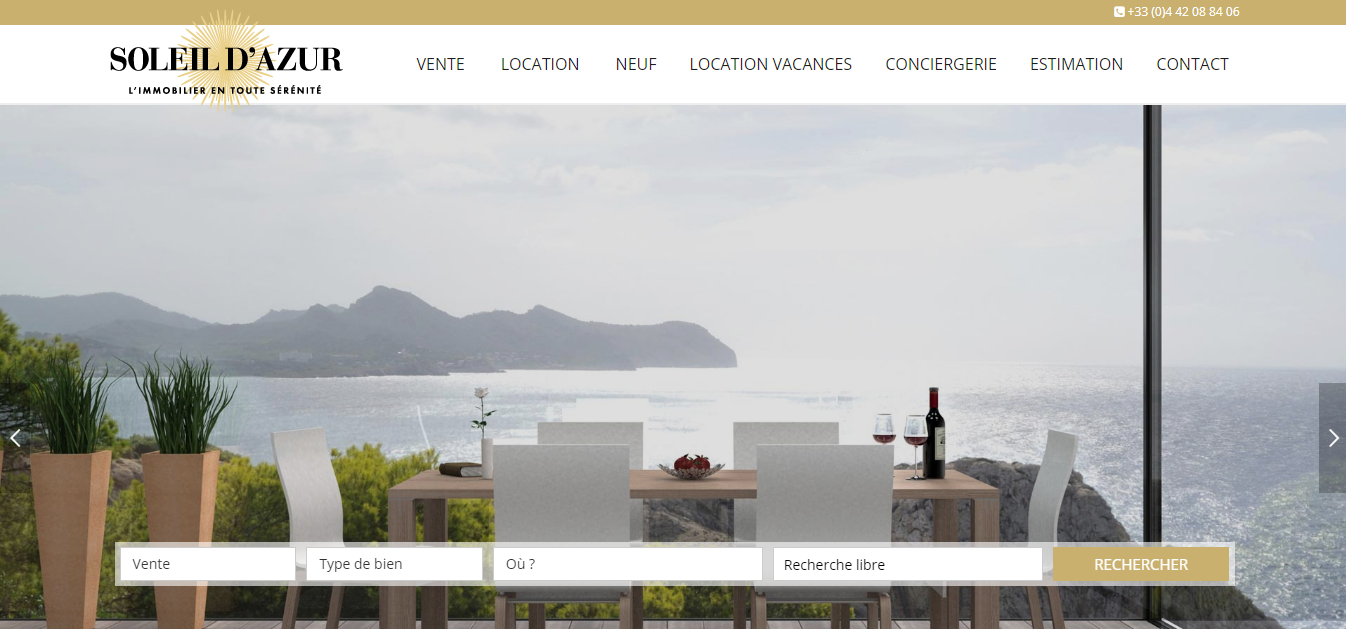 Site web immobilier, référencement site internet immobilier solier azur
