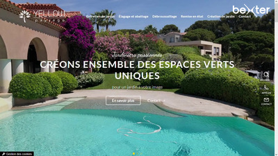 Site web Yellow Paysage : un concentr de nature et de sur-mesure, sign Bexter
